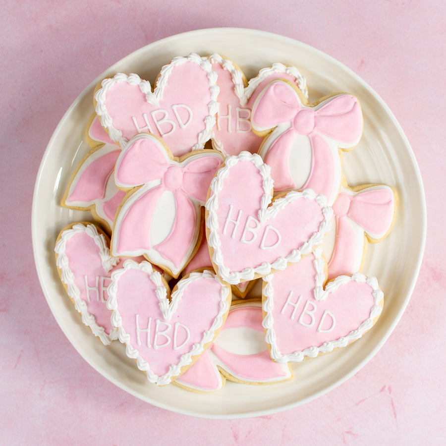 Coquette Birthday Royal Iced Cookie Set