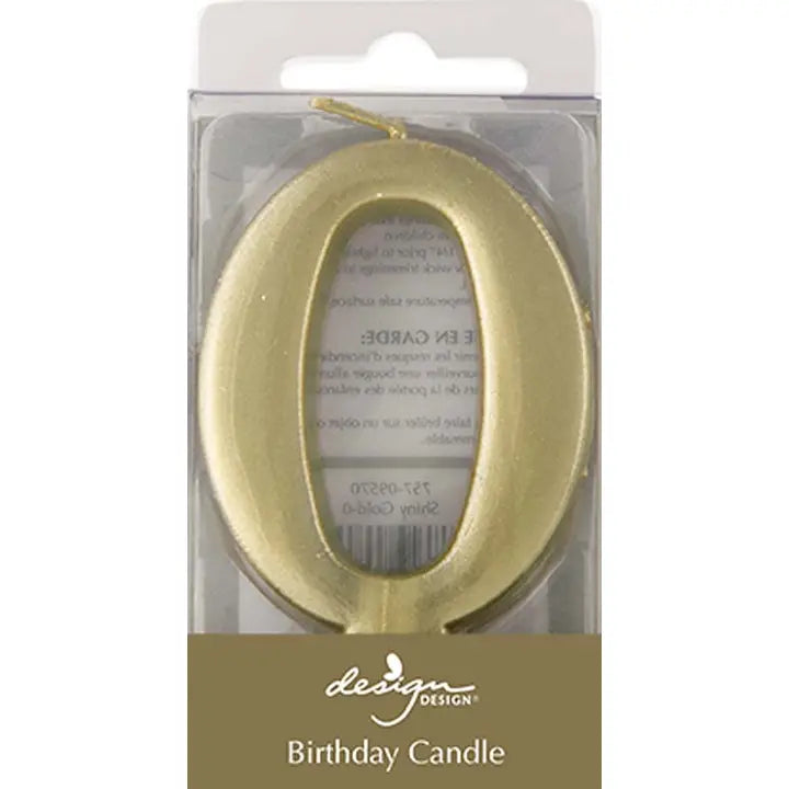 Shiny Gold Number Candles