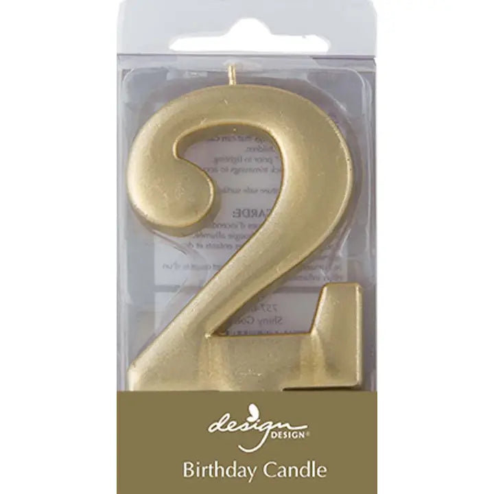 Shiny Gold Number Candles