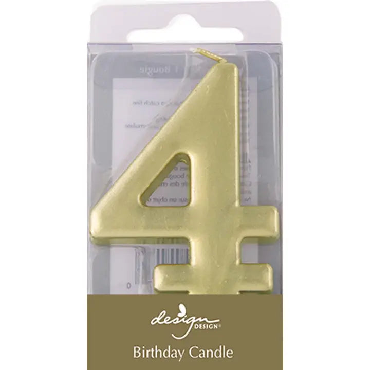 Shiny Gold Number Candles