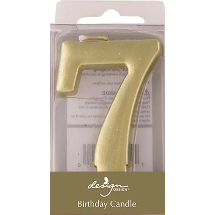 Shiny Gold Number Candles
