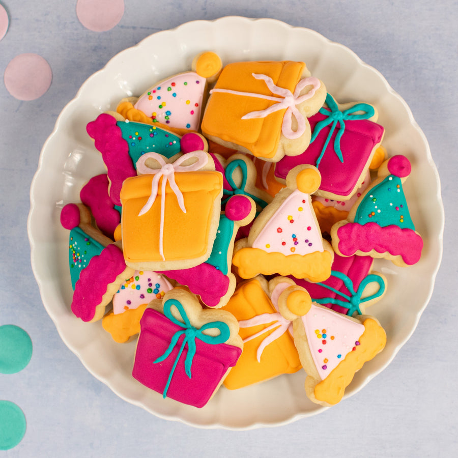 Mini Birthday Party Royal Iced Cookie Set