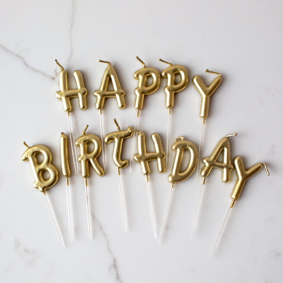 Golden Birthday Candles
