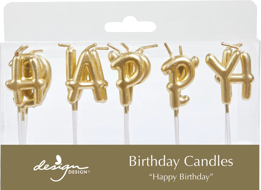 Golden Birthday Candles